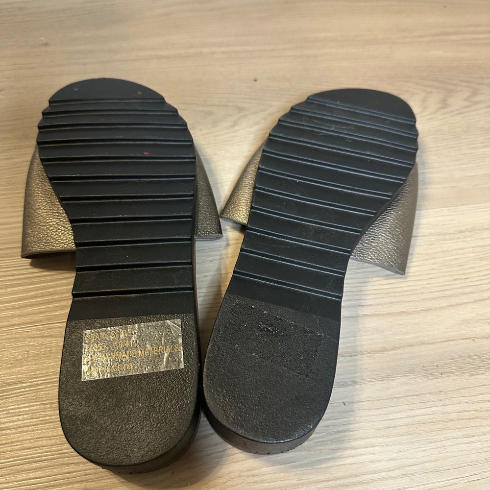 Seven7 Pearl Slide Metallic Bronze Platform Sandals Womens 10 Lug Sole 1053 - Picture 3 of 7